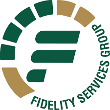 A green and gold logo featuring a stylized 'F' inside a circular speedometer graphic with the text 'FIDELITY SERVICES GROUP'.