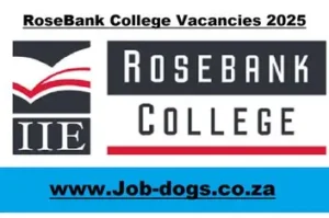 Promotional banner for Rosebank College Vacancies 2025 featuring the IIE logo.