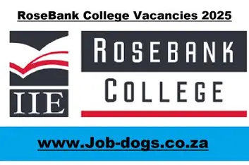 Promotional banner for Rosebank College Vacancies 2025 featuring the IIE logo.